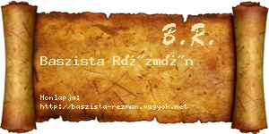 Baszista Rézmán névjegykártya